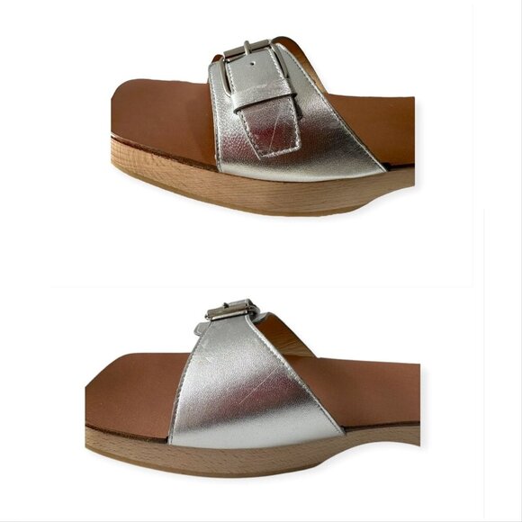 BY FAR Sam Clog Sandals In Silver, Size 41EU New in box - Picture 9 of 14